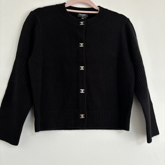 CHANEL  Cashmere Backpack Button-Down Cardigan - Picture 9 of 9